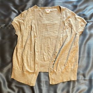 Short sleeve, button down sweater